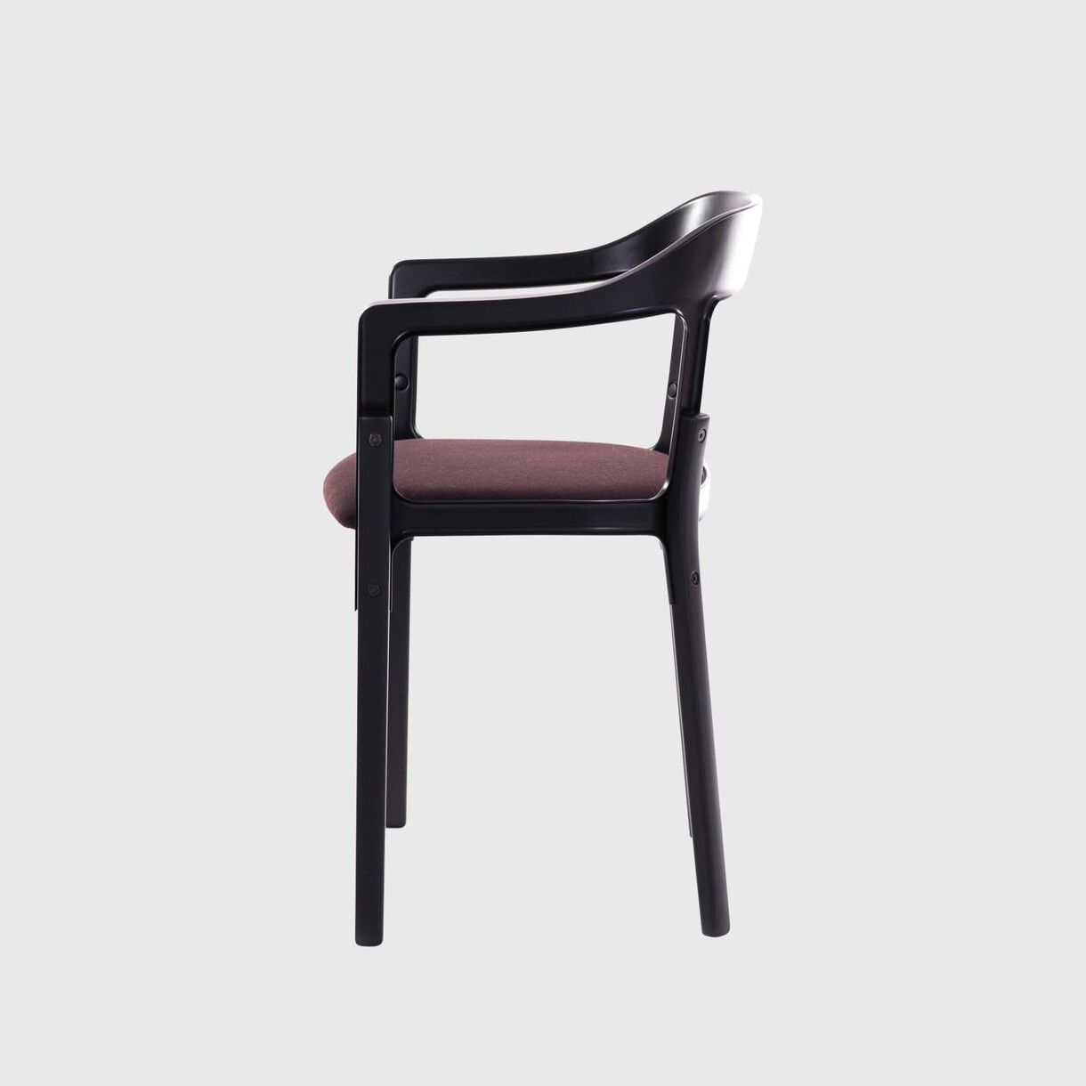 Steelwood Chair with Cushion, Black & Dark Brown